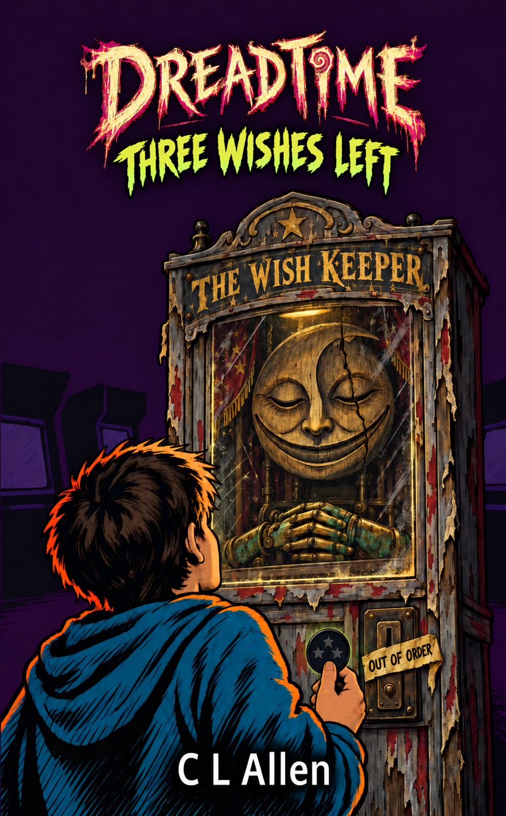 Book cover for Three Wishes Left by C L Allen, Dreadtime Book One
